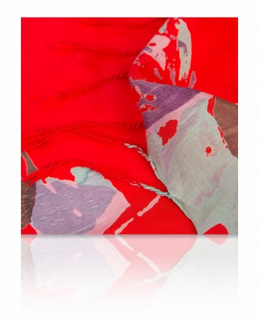 Палантин Женский S40-BRUSH.FL/RED